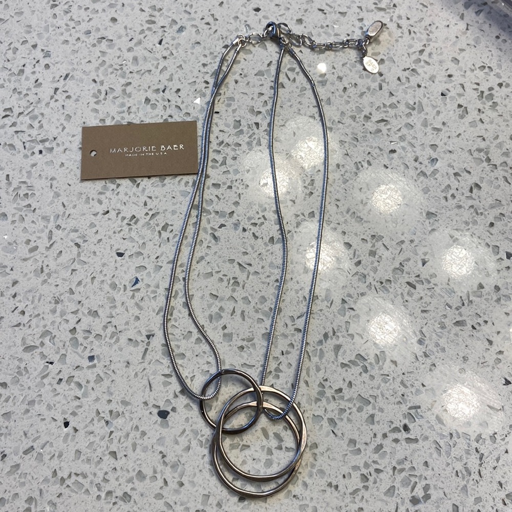 Marjorie Baer polished silver necklace